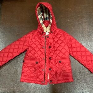 NWOT Burberry Jacket, Red, 3Y